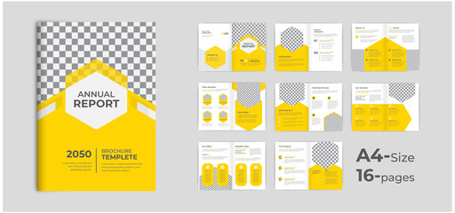  modern minimal brochure template design, Corporate modern bi fold brochure template.