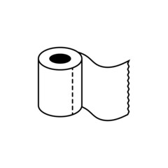 Toilet paper icon design illustration template