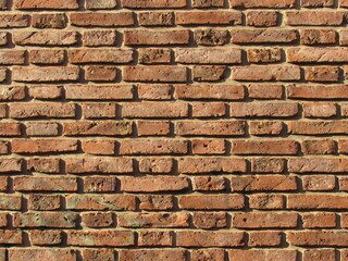 red brick wall close up