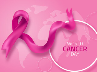 Obraz premium World Cancer Day Banner Illustration