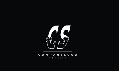 Abstract Letter Initial CS SC Vector Logo Design Template.