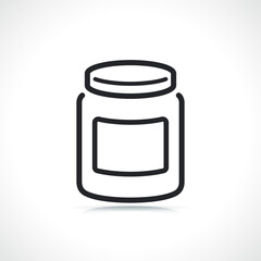 glass jar thin line icon