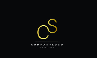 Fototapeta na wymiar Abstract Letter Initial CS SC Vector Logo Design Template.