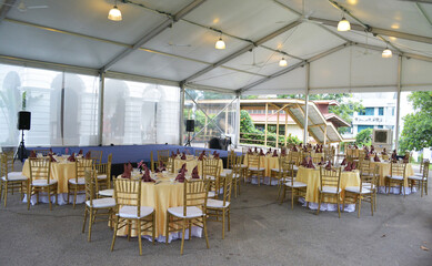 banquet sit down buffet party catering with asian halal menu for corporate and wedding fine dining at luxury hotel restaurant ballroom