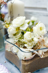 bouquet of white roses