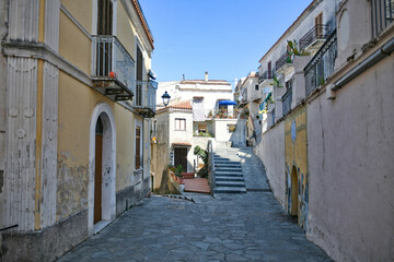 Fototapeta premium A narrow street in San Nicola Arcella, an old town in the Calabria region of Italy.
