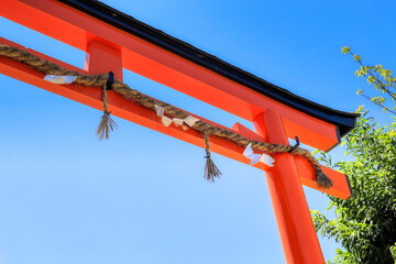 京都、愛宕野宮御旅所の鳥居