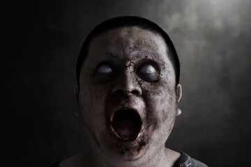 Scary zombie man, halloween theme