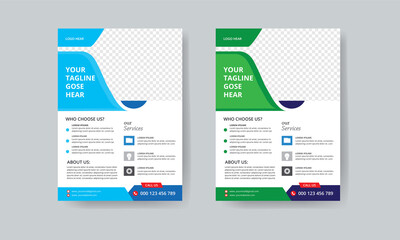 Business Flyer template Corporate Flyer Template A4 Size in two color