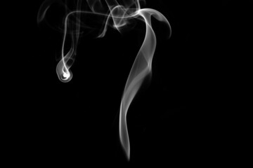 Smoke on black background.