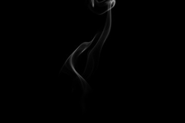 Smoke on black background.