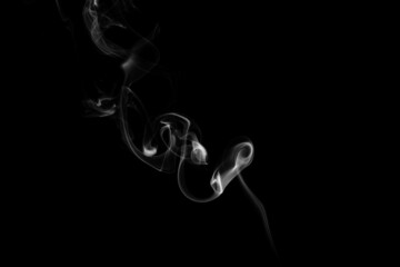 Smoke on black background.