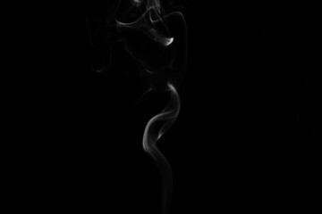 Smoke on black background.