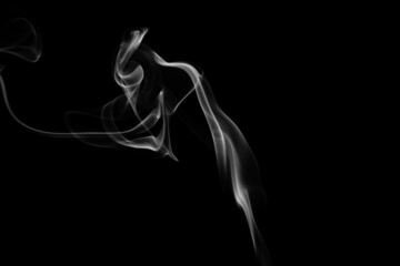 Smoke on black background.