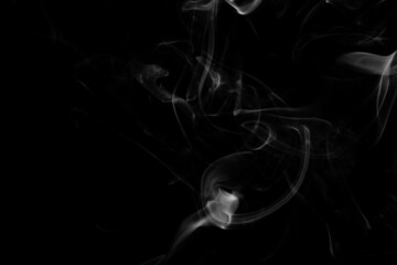 Smoke on black background.