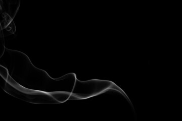 Smoke on black background.