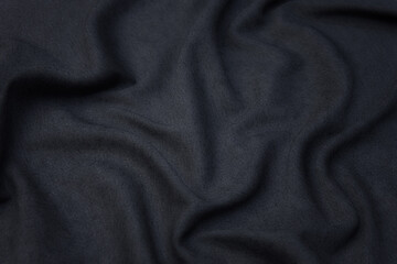 Close-up texture of natural gray fabric or cloth in gray color. Fabric texture of natural cotton or...