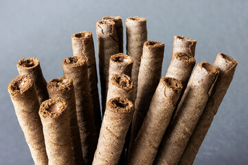 Crispy waffle sticks with filling