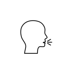 Cough icon isolated on white background
