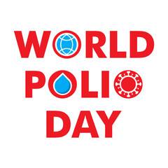 world polio day illustration. vaccine with virus illustration