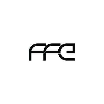 ffe initial letter monogram logo design