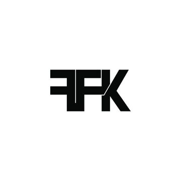 ffk initial letter monogram logo design