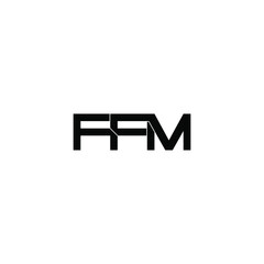 ffm initial letter monogram logo design