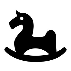 Horse Glyph Icon Vector