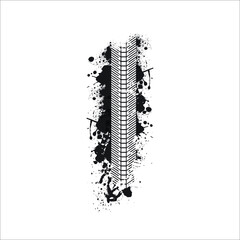 tire tracks vector