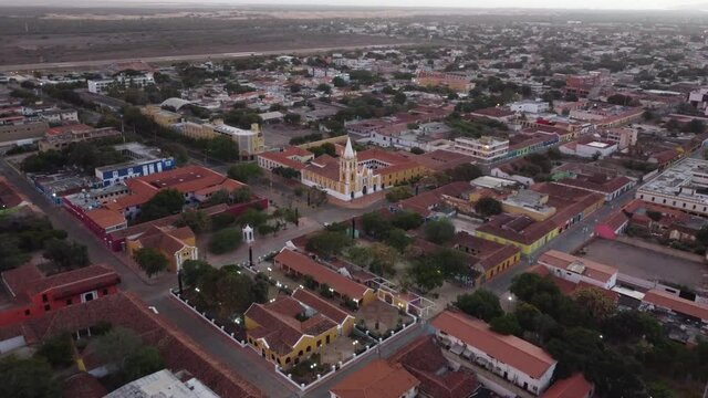 Overflight over the town of Coro, Falcon State, Venezuela
