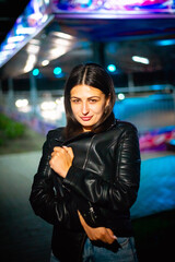 Obraz premium Night portrait of a charismatic girl