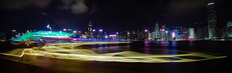Hong Kong Symphony of lights skyline nights
