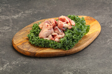 Raw chicken stomach for cooking