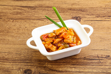 Meat goulash with vegetables