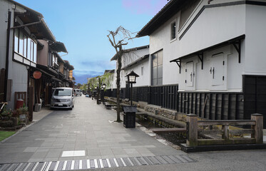 Small town`s Ancient Japanese houses of Hida Furukawa town, Gifu. Japan.