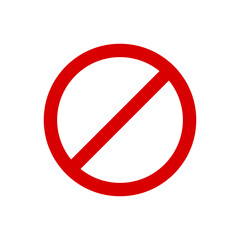 Prohibition symbol icon