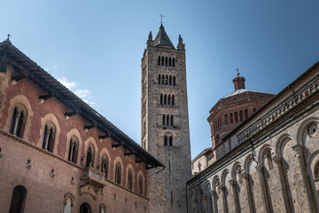 San Cerbone Cathedral in Massa Marittima, a medieval town in the province of Grosseto of Southern...