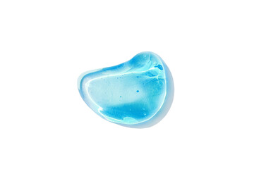 Drop hyaluronic acid, blue color, transparent texture of moisturizing gel