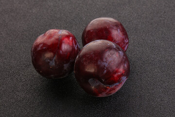 Ripe and sweet purple plum