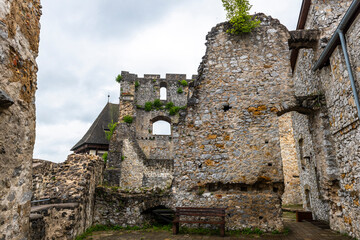 Celje Old Castle or Celjski Stari Grad Medieval Fortification in Julian Alps Mountains, Slovenia, Styria.