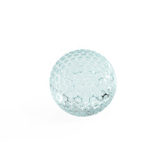 glass golf ball isolated on white background