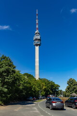 Obraz premium Television tower on the Avala hill. Belgrade, Serbia