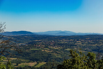 Fototapeta premium View from Avala hill near Belgrade, Serbia