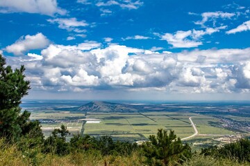Cloudy sky over the mountain