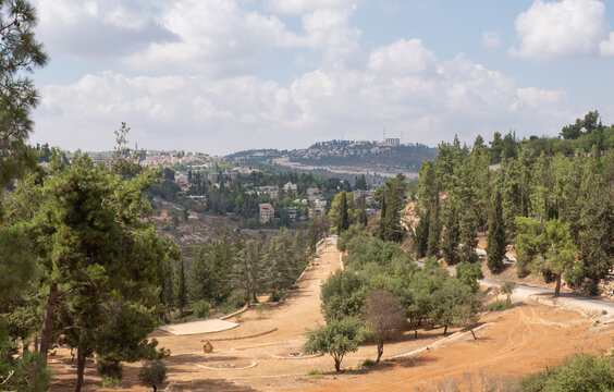 A landscape of Yad Vashem in Jerusalem in Israel
