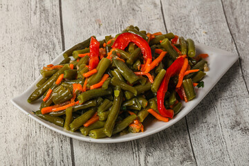Pickled green bean with korean carrot