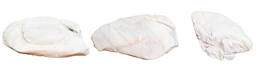 Cutout rock on white background.