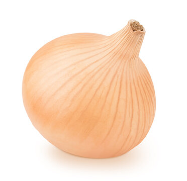 recommend clip art: Whole fresh golden onion isolated on white background.