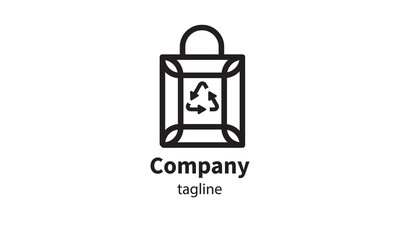 Premium vector shopping bag logo, icon design
