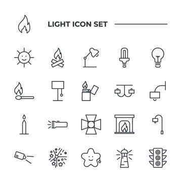 light set icon, isolated light set sign icon, vector illustration